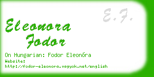 eleonora fodor business card